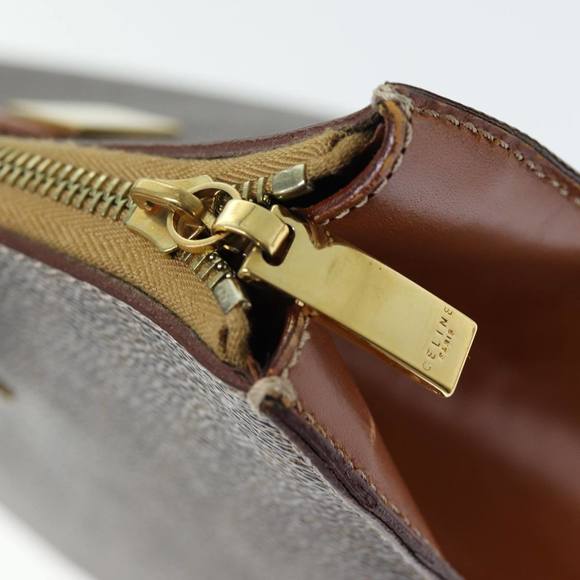 CELINE Macadam Canvas Hand Bag PVC 2way Brown Auth 74548 - Picture 9 of 16